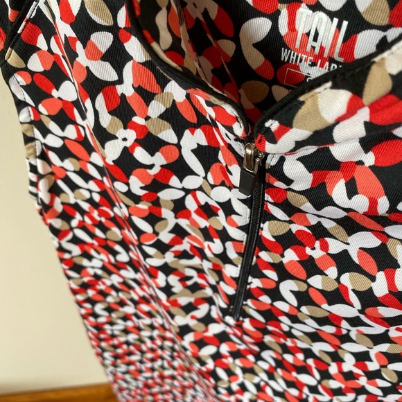 TAIL White Label Sleeveless 1/4 Zip Top Orange/Black pattern - Picture 6 of 11